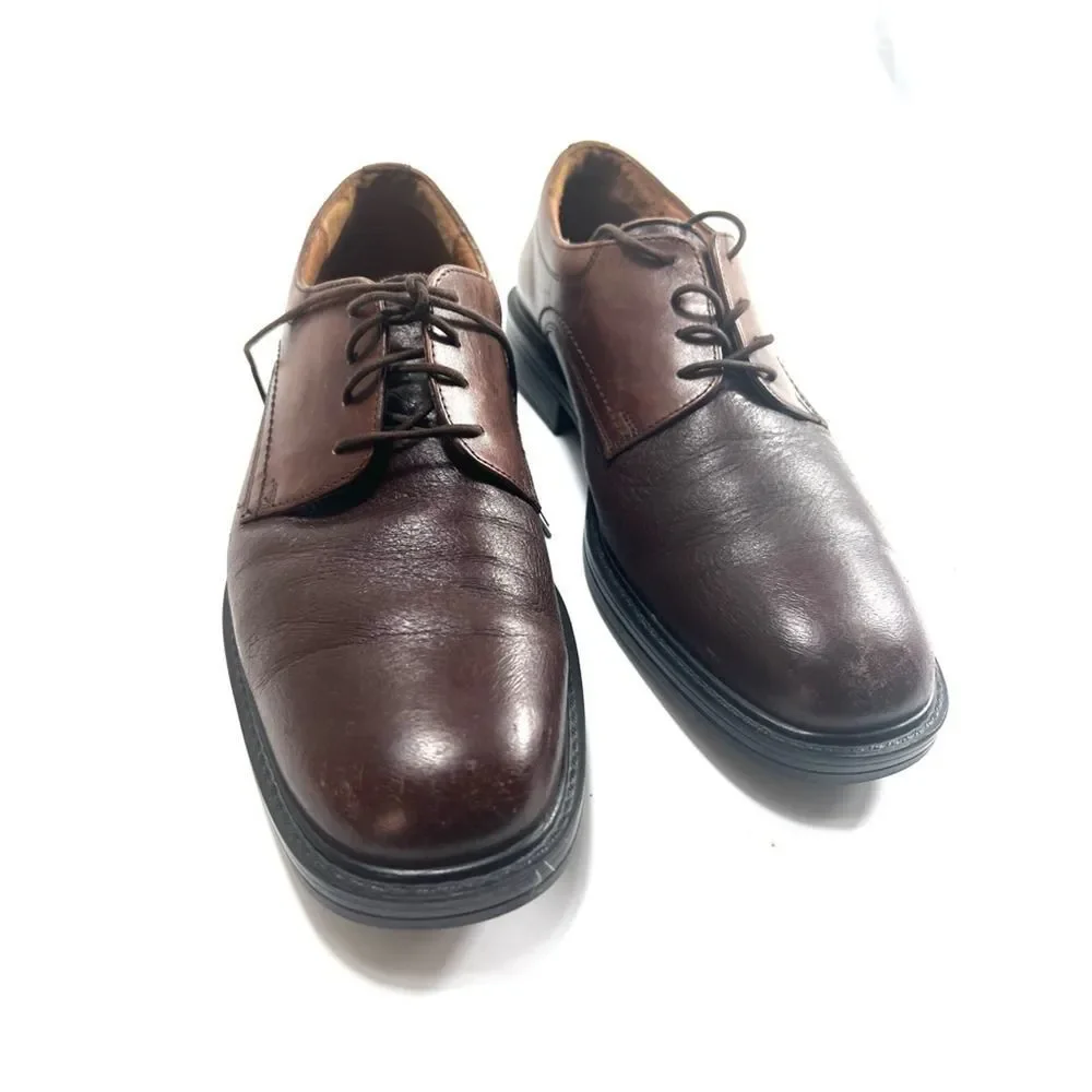 Bostonian Mens Derby Oxford Dress Shoes Brown Two Tone Leather Lace Up 11
